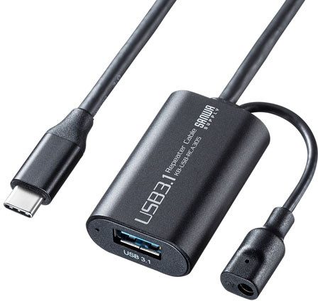 サンワサプライ 5m延長USB3.1 Type C-USB3.1Aアクティブリピーターケーブル KB-USB-RCA305