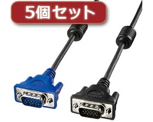 5個セット サンワサプライ ディスプレイケーブル3m KC-H3X5