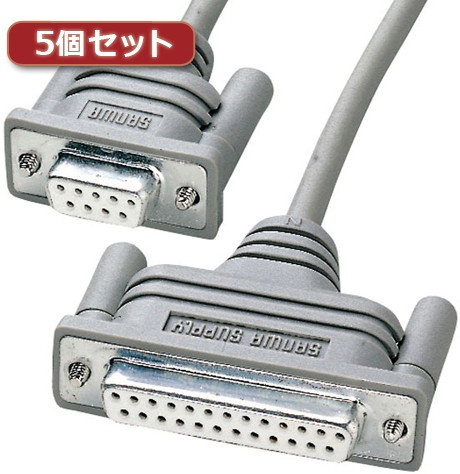 5個セット サンワサプライ RS-232Cケーブル（インタリンク・クロス・2m） KRS-L925-2KX5