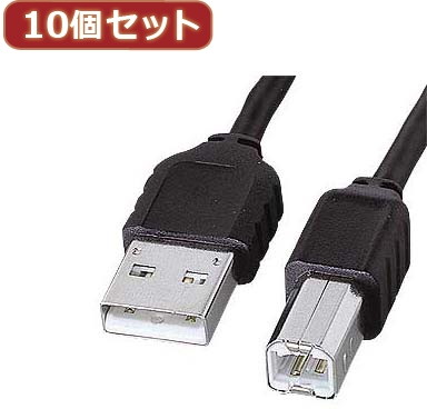 10個セット サンワサプライ エコ極細USBケーブル（スリムコネクタ） KU-SLEC2K KU-SLEC2KX10