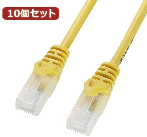 10個セットサンワサプライ ツメ折れ防止CAT5eLANケーブル LA-Y5TS-10YX10 11,423円