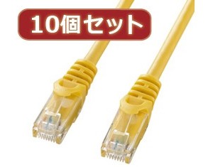 10個セットサンワサプライ カテゴリ6UTPLANケーブル LA-Y6-02YX10