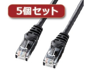 5個セット サンワサプライ カテゴリ6UTPLANケーブル LA-Y6-10BKX5