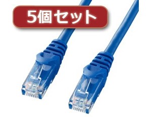 5個セット サンワサプライ カテゴリ6UTPLANケーブル LA-Y6-10BLX5