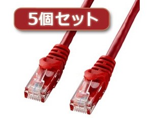 5個セット サンワサプライ カテゴリ6UTPLANケーブル LA-Y6-10RX5
