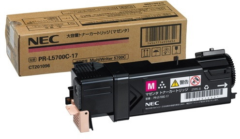 NEC 大容量トナーカートリッジ（マゼンタ） PR-L5700C-17 7,790円
