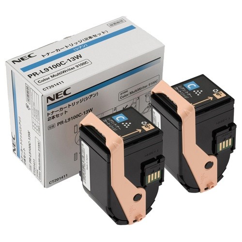 NEC トナーカートリッジ2本セット（シアン）PR-L9100C-13W
