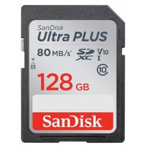 SanDisk ウルトラ プラス SDXC UHS-I カード 128GB SDSDUWC128GJNJIN