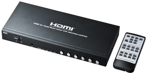 サンワサプライ 4入力1出力HDMI画面分割切替器 SW-HD41MTV