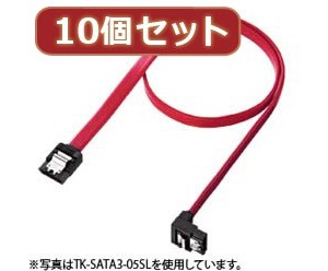 10個セットサンワサプライ 下L型シリアルATA3ケーブル TK-SATA3-03SLX10