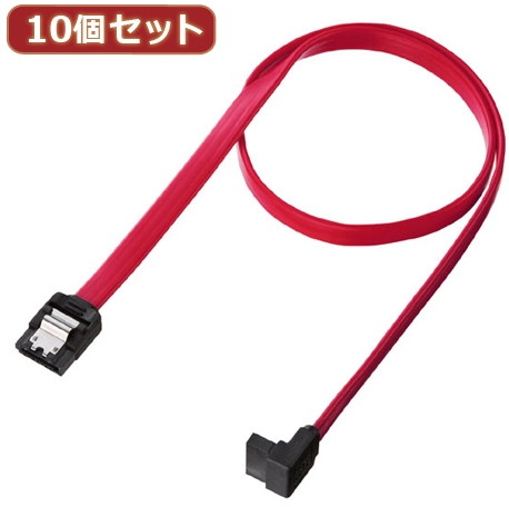 10個セット サンワサプライ 上L型シリアルATA3ケーブル TK-SATA3-05ULX10 11,104円