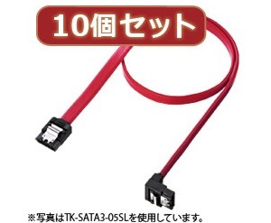 10個セットサンワサプライ 下L型シリアルATA3ケーブル TK-SATA3-07SLX10 12,203円