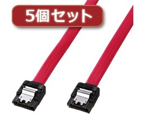 5個セット サンワサプライ シリアルATA3ケーブル TK-SATA3-1X5
