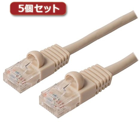 5個セット ミヨシ カテ5eストレ-トLANケーブル 30m アイボリ- TWN-530IVX5 7,152円