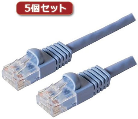 5個セット ミヨシ カテ6ストレ-トLANケーブル 30m ブル- TWN-630BLX5 12,166円
