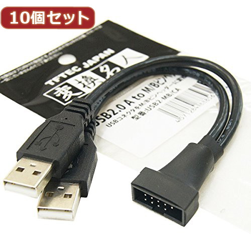 変換名人 10個セット USB2.0 A to m/Bピンヘッダー USB2-MB/CAX10