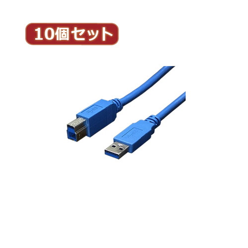 変換名人 10個セット USB3.0ケーブル A-B 1.8m USB3-AB18X10 7,234円