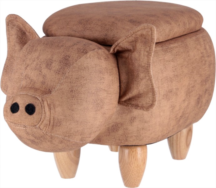 アニマルスツール収納付き ブタ