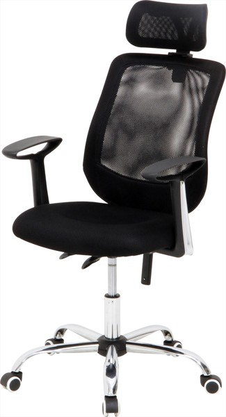 オフィスチェアー ヘッド付 アンテロープ BK