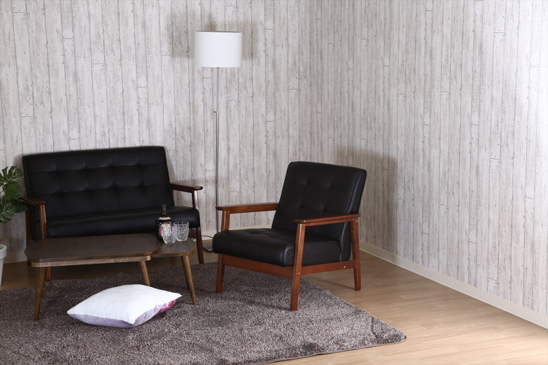 バイキャストPUソファー フレンズDBR 1P 846