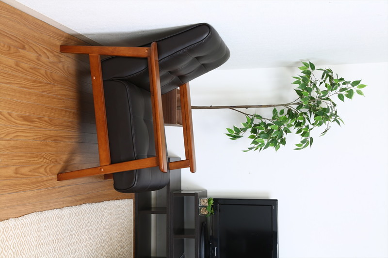 バイキャストPUソファー フレンズDBR 1P 846