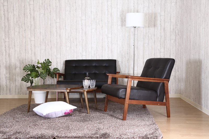 バイキャストPUソファー フレンズDBR 1P 846