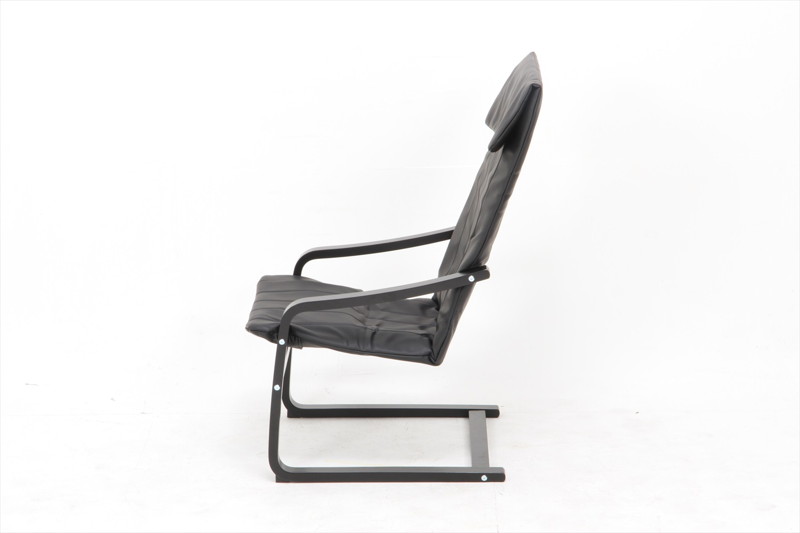 リラックスチェアー スリムPU BK PVC