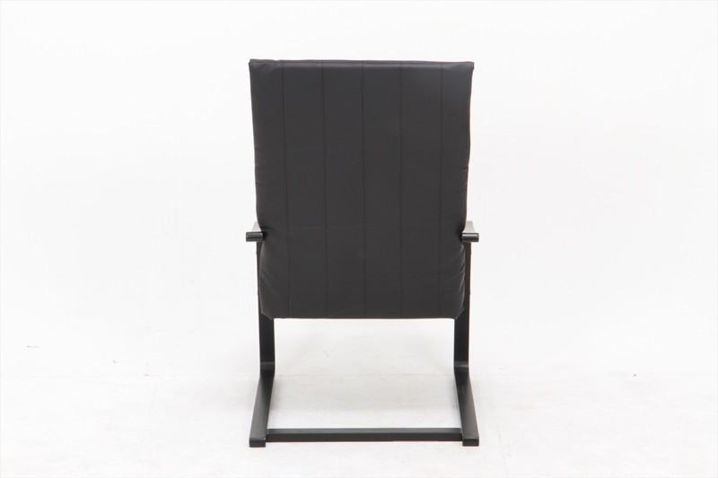 リラックスチェアー スリムPU BK PVC