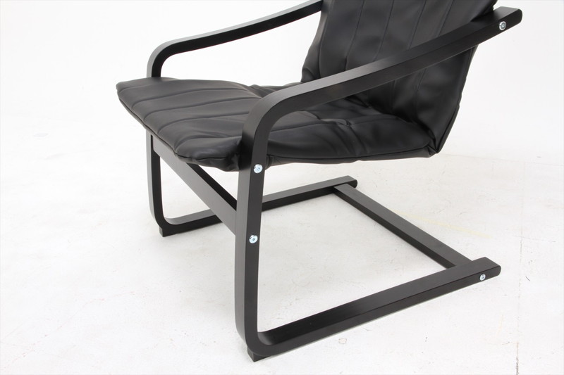 リラックスチェアー スリムPU BK PVC