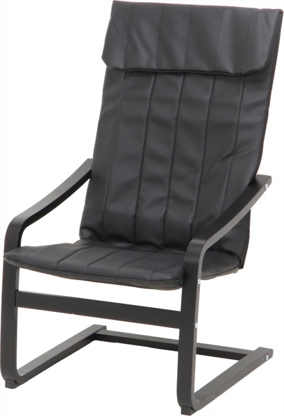 リラックスチェアー スリムPU BK PVC