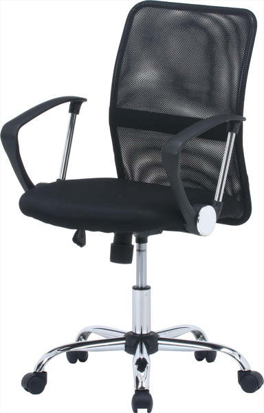 メッシュバックチェアー HF-78BK ブラック