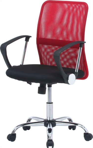 メッシュバックチェアー HF-78RD レッド