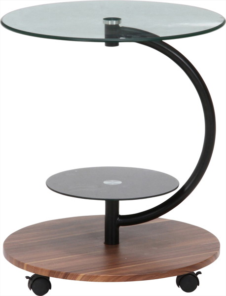 ガラスラウンドテーブル マーブル DBR