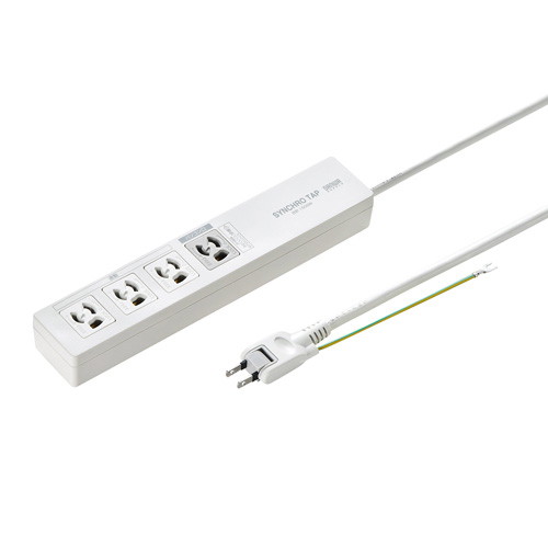 サンワサプライ パソコン連動タップ（IC記憶式） TAP-RE34M-2