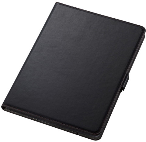 iPad 10.2 2019年モデル/フラップケース/ソフトレザー/360度回転/ブラック TB-A19R360BK