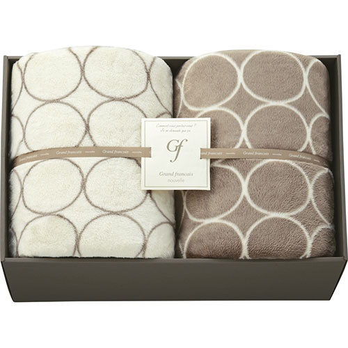 グランフランセヌーベル ハイソフトタッチマイヤー毛布2P B8175574