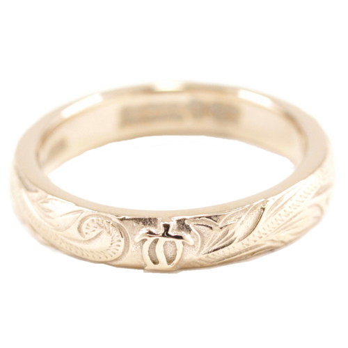 ALOHA HONU リング レディース メンズ ペア ハワイアン 金属アレルギー 対応 男女兼用 ステンレス ウミガメ ホヌ プルメリア pmh-005-11