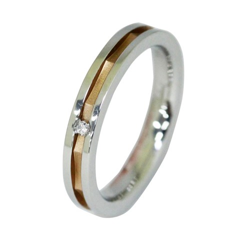 Pure 金属アレルギー対応 ノンアレルギー ステンレス316L ダイヤモンド ペア リング PMS-021-11 7,480円