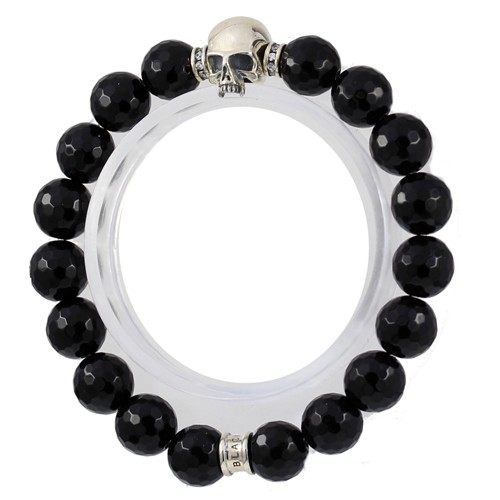 RoenBLACK ロエン アクセサリー オニキス スカル ブレスレット RO-221