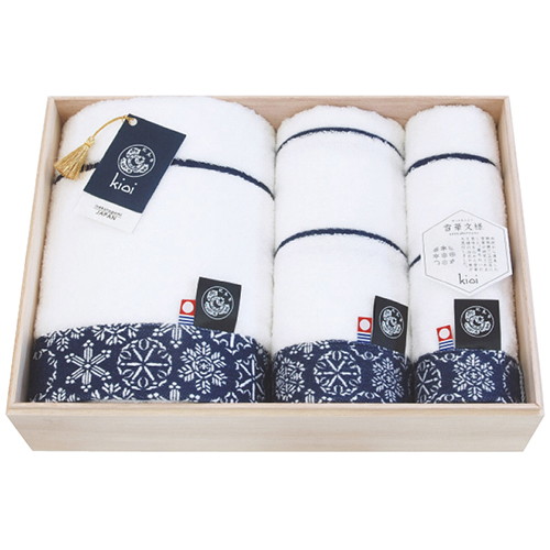 紀尾井 雪華文様 タオルセット 6068-083