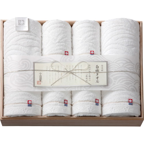今治謹製 白織タオル バスタオル2P＆フェイスタオル4P（木箱入） C1110097