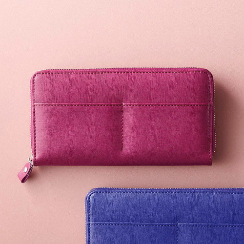 ラウンドファスナー長財布 パープル K10910910