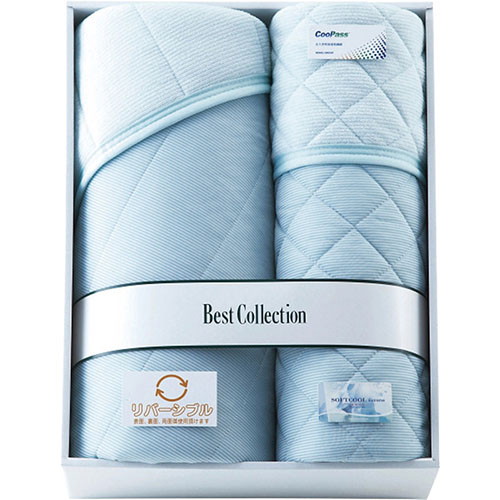 涼感＆吸水速乾リバーシブルキルトケット＆敷パット B8158588