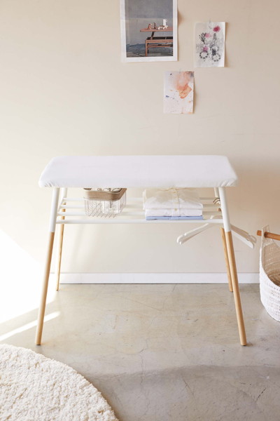 出しておける スタンド式 棚付アイロン台 トスカ ホワイト