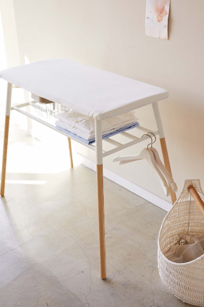 出しておける スタンド式 棚付アイロン台 トスカ ホワイト