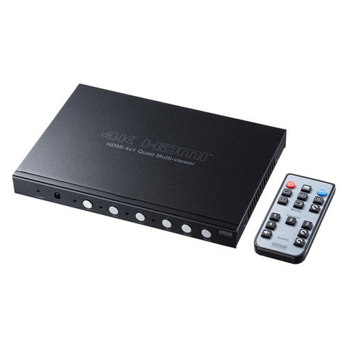 サンワサプライ 4入力1出力HDMI画面分割切替器（4K対応） SW-UHD41MTV