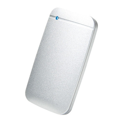 外付けSSD/ポータブル/USB3.2（Gen1）対応/TLC搭載/Type-C＆Type-Aケーブル付属/500GB/シルバー/データ復旧サービスLite付 9,300円