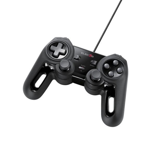 USBゲームパッド/13ボタン/Xinput/振動/連射/高耐久/ブラック JC-U4013SBK