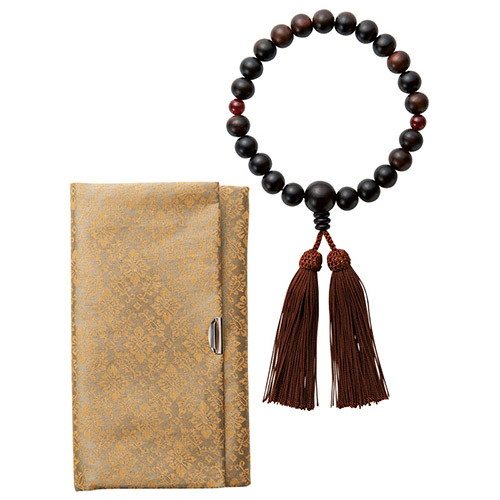 男性用念珠セット 縞黒檀 瑪瑙入り K10706639 5,158円