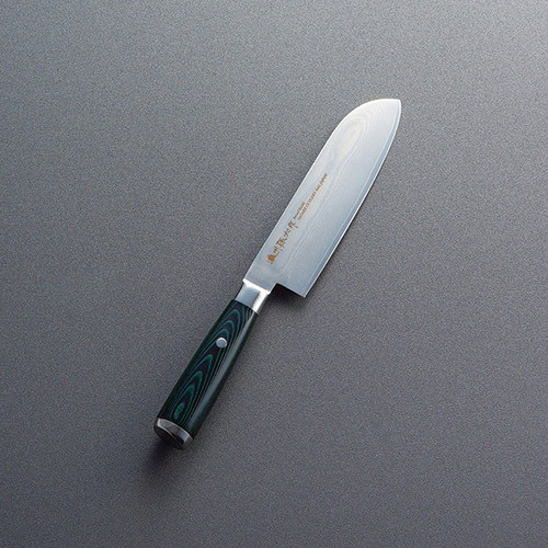 濃州孫六作 ダマスカス三徳包丁 K11204024